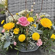 Pink and Yellow Basket
